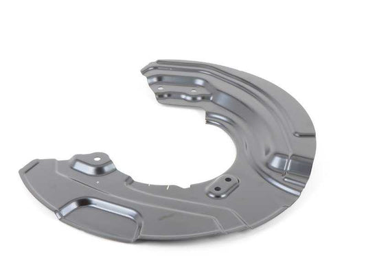 Protector de freno delantero izquierdo OEM 34116787319 para BMW E90, E90N, E91, E91N, E92, E92N, E84. Original BMW.