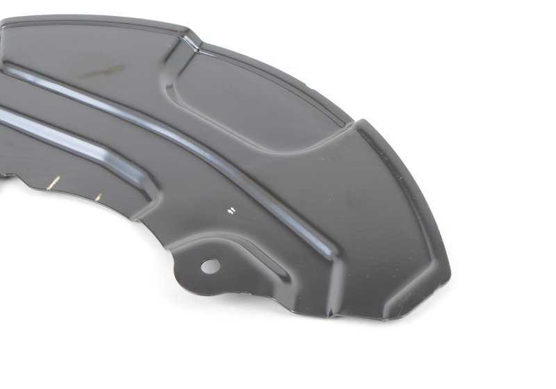 Protector de freno delantero izquierdo OEM 34116787319 para BMW E90, E90N, E91, E91N, E92, E92N, E84. Original BMW.