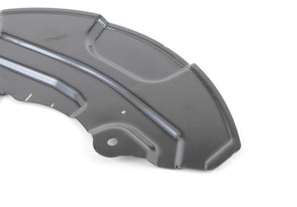 Protector de freno delantero izquierdo OEM 34116787319 para BMW E90, E90N, E91, E91N, E92, E92N, E84. Original BMW.