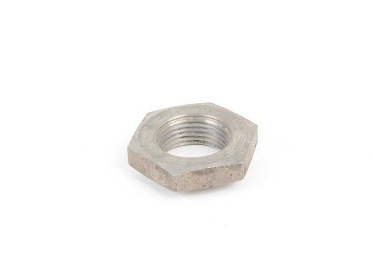 Tuerca M20x1,5 OEM 23201037014 para MINI R50 One y Cooper {RA11,RA31,RA32,RA41,RA42,RC31,RC32,RC41,RC42}. Compatible con modelos manuales y automáticos. Pieza original MINI.