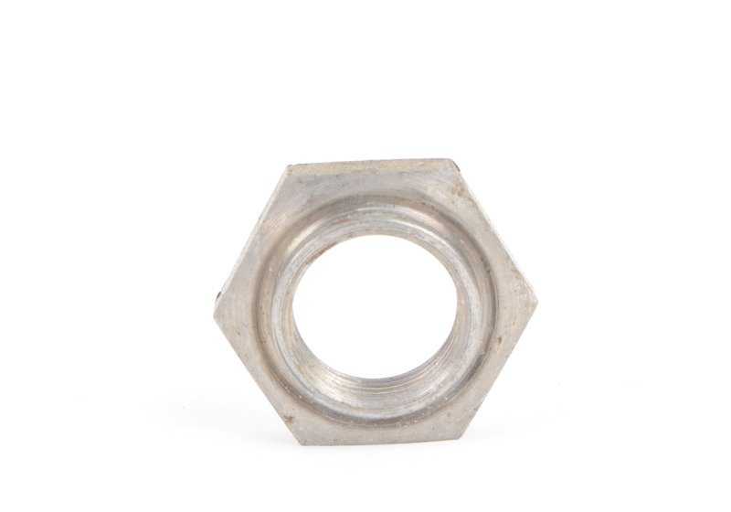 Tuerca M20x1,5 OEM 23201037014 para MINI R50 One y Cooper {RA11,RA31,RA32,RA41,RA42,RC31,RC32,RC41,RC42}. Compatible con modelos manuales y automáticos. Pieza original MINI.