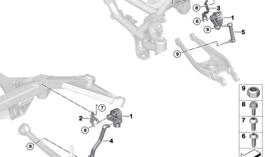Level Sensor Bracket for BMW G87, G80, G80N, G82, G83 (OEM 37148091436). Original BMW.