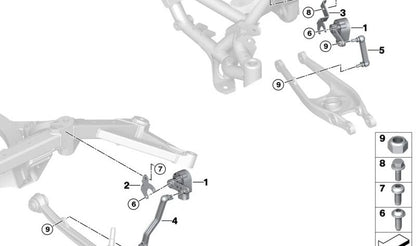 Barra de regulación OEM 37147887475 para BMW G87, G80, G80N, G81, G81N, G82, G82N, G83, G83N. Pieza del sensor de regulación de altura de luces. Original BMW.