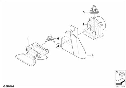 Sirena de emergencia con sensor de inclinación para BMW Serie 1 E81, E82, E87, Serie 3 E90, E91, E92, Serie 5 E60, E61, Serie 7 E65, E66, X1 E84, X5 E70, X6 E71 (OEM 65759243750). Original BMW.