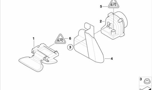 Módulo ultrassônico OEM 65759149674 para BMW E90, E91, E60, E61. Compatível com modelos 520LI, 523LI, 525LI, 530LI com motores N46T e N52K. Parte do sistema de alarme anti -theft. BMW original.