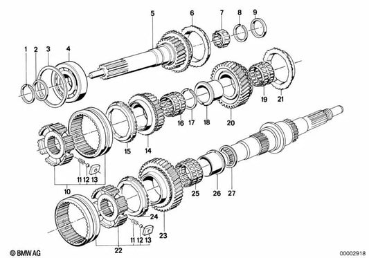 Bush de distância para BMW 5 E28 Series, 6 E24 Series (OEM 23221224336). BMW original