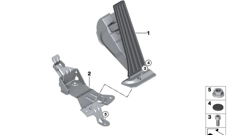 Pedal del acelerador OEM 35406889823 para BMW F52, F45, F46, E90, E91, E92, E93, E60, E61, F10, F11, F18, G30, G31, G60, G61, E63, E64, F06, F12, F13, G70, E84, F48, U11, U12, F39, U10, E83, F25, G08, F26, E85, E89, G29, I20. Original BMW.