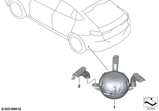 Supporto di progettazione del suono attivo per BMW G07 (OEM 13748593637). BMW originale
