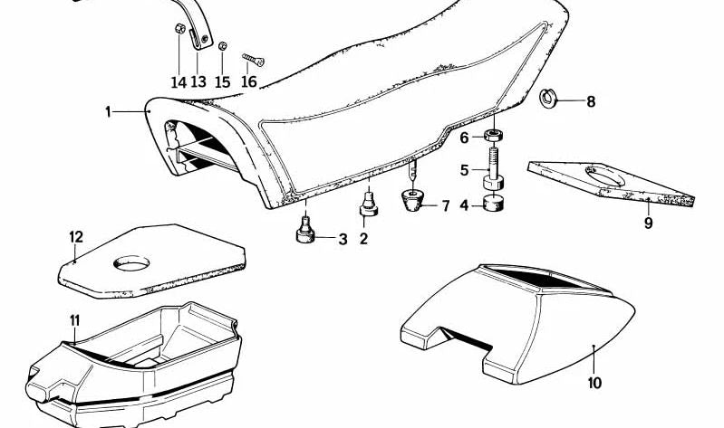 Caja de herramientas OEM 52531242167 para BMW E12, E21, E23, E24, E28, E30. Original BMW.