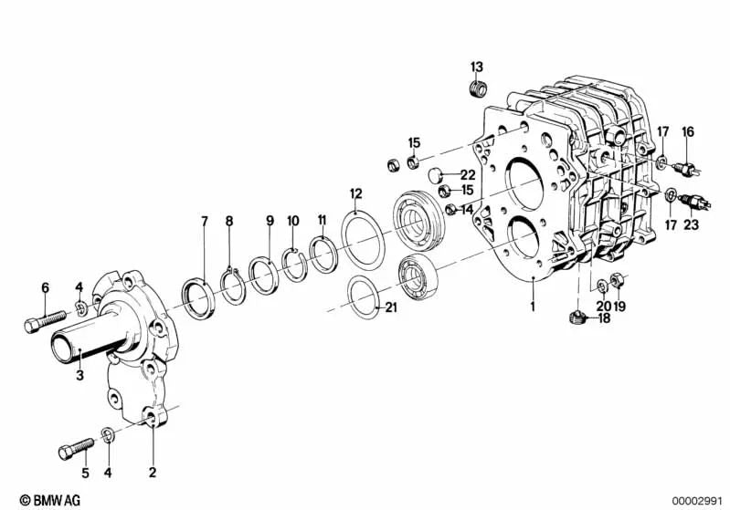 Distancia para BMW E30, E12, E28, E24, E23 (OEM 23121209314). Original BMW