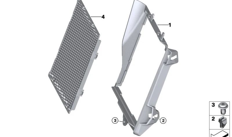 Conducto de aire izquierdo OEM 46631541477 para BMW Motorrad R 1300 GS (RKA1, 0M21) 2023-2027. Repuesto original BMW Motorrad. Ideal para canalizar el aire hacia el radiador.