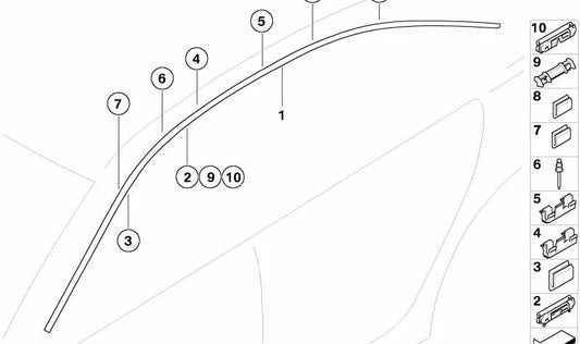 BMW CLAMP 7 E65 (OEM 51137019273). BMW original