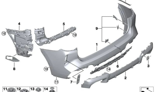 Proteção adesiva para a estrutura lateral esquerda OEM 51127430529 para BMW (modelos compatíveis: G01, G08, F97, F98). BMW original.