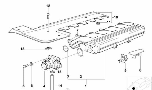 Cover for BMW E36, E39, E38 (OEM 11142246712). Genuine BMW