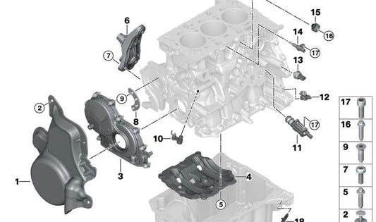 Soporte de cojinete OEM 11118611742 para BMW F20, F21, F40, F52, F70, F22, F23, F44, F45, F46, U06, F30, F31, F35, F32, F36, F48, F49, U11, U12, F39, U10 y MINI F54, F55, F56, F57, F60, F65, F66, U25. Original BMW y MINI.