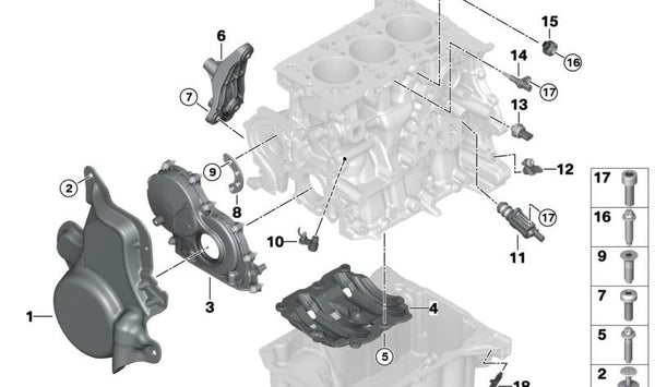 Soporte de cojinete OEM 11118611742 para BMW F20, F21, F40, F52, F70, F22, F23, F44, F45, F46, U06, F30, F31, F35, F32, F36, F48, F49, U11, U12, F39, U10 y MINI F54, F55, F56, F57, F60, F65, F66, U25. Original BMW y MINI.
