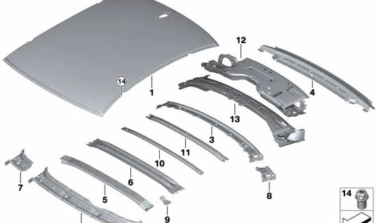 Outdoor -Dach für BMW F90, G30 (OEM 41007437663). Original BMW.