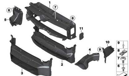 Guía de aire de freno derecha para BMW F34 (OEM 51747294908). Original BMW