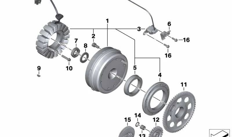 Casquillo separador OEM 12317700226 para BMW Motorrad G 650 X (GK15), G 650 GS (GR13), Sertão. Compatible modelos 2007–2015. Original BMW Motorrad.