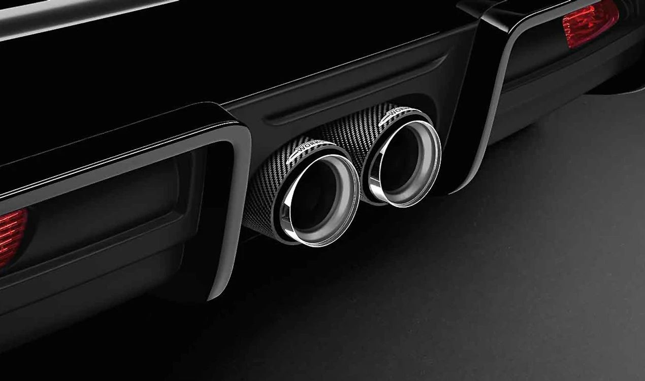 Escape deportivo JCW Pro con válvula y mando OEM 18302407323 para MINI F56 JCW y F57 JCW (2015–2019). Modo Sport y Track con control Bluetooth. Original MINI.