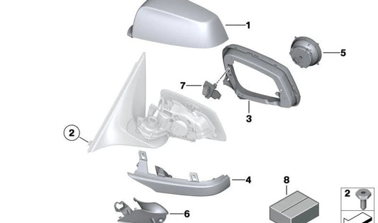 Collets de base à l'arrière OEM 51167266081 pour BMW F07, F10, F11, F06, F01, F02, F04. BMW d'origine.