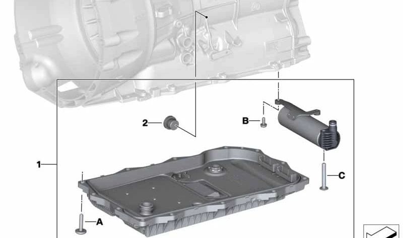 Kit de reparación del acumulador de aceite OEM 24345A13153 para BMW F20, F20N, F21, F21N, F22, F22N, F23, F23N, G42, F30, F30N, F31, F31N, F34, F34N, F35, F35N, G20, G20N, G21, G21N, G28, G28N... Original BMW.
