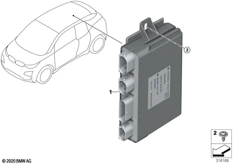 Módulo de interface de carga Steuergergerät para BMW i01, I01N (OEM 61359494502). BMW original