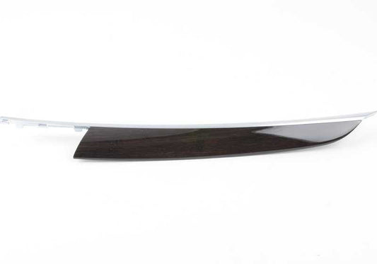 Decorative Bamboo molding for left front door OEM 51417137181 for BMW X5 E70, E70N. Dark finish. Original BMW.