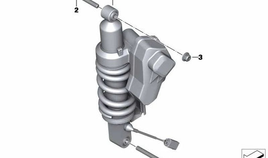 OM 33537724439 Mola traseira com a BMW R 1200 R (K27) Modelos 0378 e 0400. Original BMW Motorrad.
