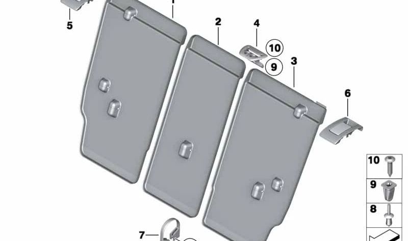 Left hand drive cover for BMW E84 (OEM 52202997550). Original BMW
