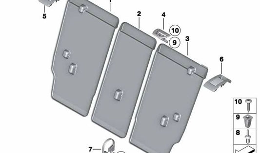 Left hand drive cover for BMW E84 (OEM 52202997550). Original BMW