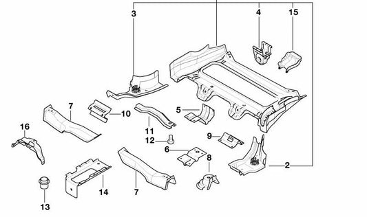 Support de roulement rotatif pour plusieurs modèles BMW 3 Série E36 (OEM 41128235757). BMW d'origine