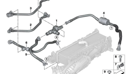 Pompa di aspirazione OEM 13909884344 per BMW G20N, G21N, G22N, G23N, G26N, G60, G61, G68, G45, G06N. BMW originale.