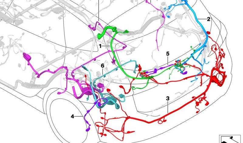 Cabo de freio de mão elétrico OEM 61125A45DD4 para BMW X1 U11 (Modelos: 16i, 20d, 20i, M35i, XDrive20D). Compatível com versões automáticas e manuais. BMW original.
