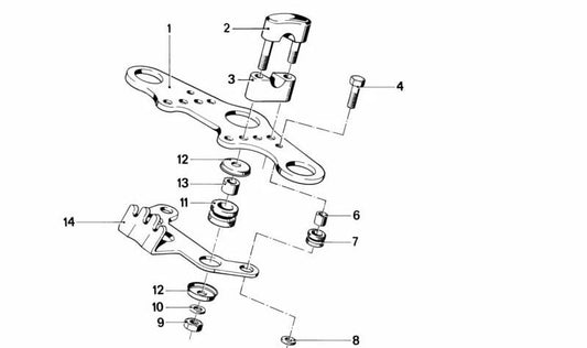 Horquilla superior para BMW (OEM 31421232511). Original BMW