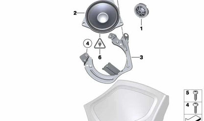 Support gauche OEM en haut-parleur arrière 65139194389 pour BMW F07. BMW d'origine.