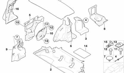Cinta sujetacables con soporte Ø7,9mm L=300mm OEM 61138384831 para BMW F20, E46, G30, X3, Z4 y MINI R56, F56… y más. Original BMW y MINI.