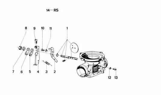 Throttle lever for BMW (OEM 13111254746). Genuine BMW