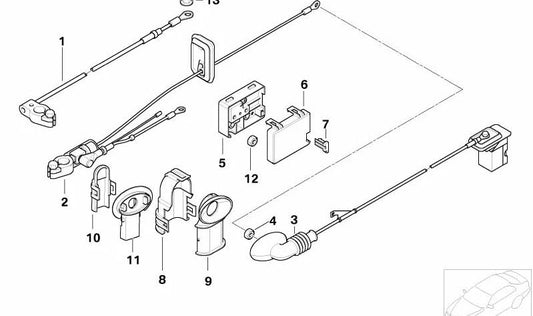 Positives Batteriekabel für BMW X3 E83, E83N (OEM 61123452234). Original BMW