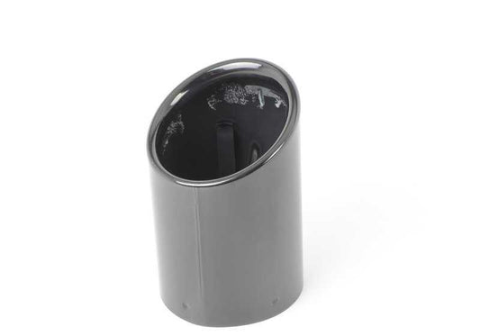 Embellecedor de escape negro cromado OEM 18107853892 para BMW F87 M2 Competition, F80 M3, F82 M4, F83 M4. Compatible con modelos con paquete Competition (S7MAA). Original BMW.