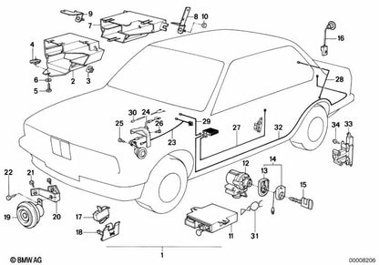 OEM support 65711369845 for BMW 5 Series E28, 518, 520i. Genuine BMW.