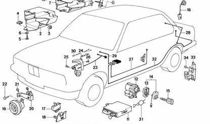 OEM support 65711369845 for BMW 5 Series E28, 518, 520i. Genuine BMW.