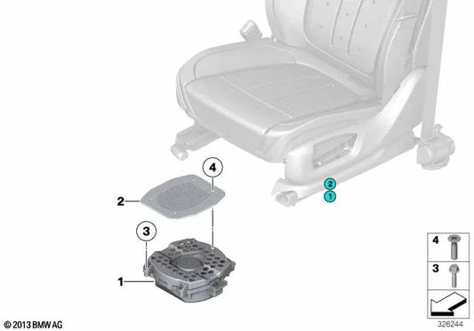 Center-Subwoofer-Lautsprecher OEM 65132622475 für BMW G14, F91, G15, F92, G16, F93. Original BMW.
