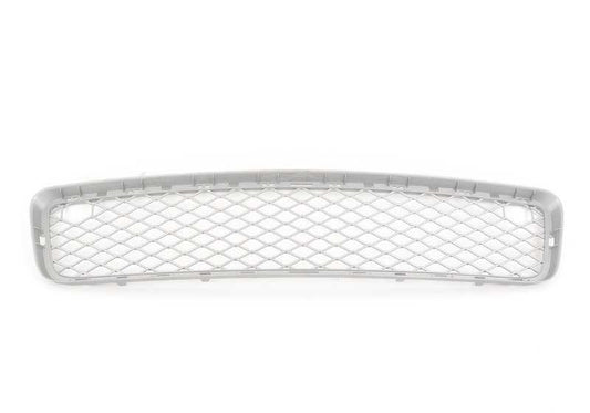 Rejilla central delantera abierta OEM 51117163957 para BMW X5 E70 (modelos 3.0d, 3.0sd, 3.0si, 4.8i). Acabado en aluminio mate. Original BMW.
