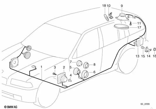 BMW E36 Speaker Grid (OEM 51448192993). BMW d'origine.
