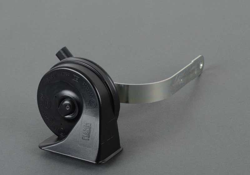 Horn low OEM 61337184480 for BMW Z4 E85 and E86 (2.0i, 2.2i, 2.5i, several years and versions). Original BMW spare.