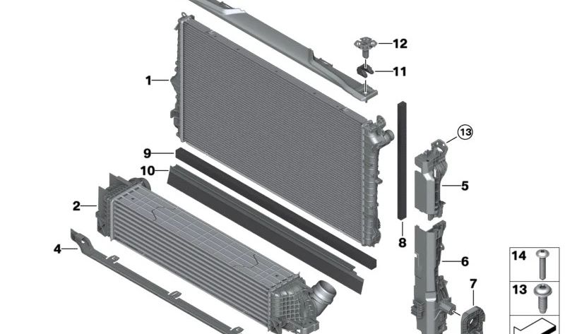 Tampa superior esquerda para BMW Series 2 U06, X1 U11, X2 U10, Mini U25 (OEM 17119846974). BMW original