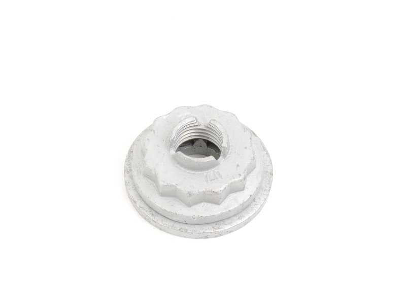 Combined nut OEM 31126780480 for BMW E81, E87, E90, E91, E92, E93, E60, E61, E63, E64, E65, E66, F01, F02, F10, F11, F18, F07, F12, F13, F F36, X1 E84, X3 E83, X3 F25, X5 E70, X6 E71. Original BMW.