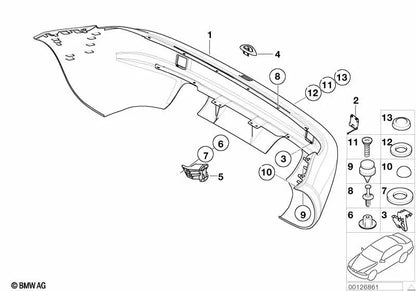 Cubierta imprimada para BMW E46, F30, F80 (OEM 51128398771). Original BMW