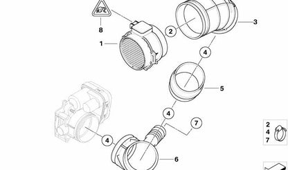 Conector hembra 6 pines OEM 12527512935 para BMW E46, E65, E66, E83, E85. Original BMW